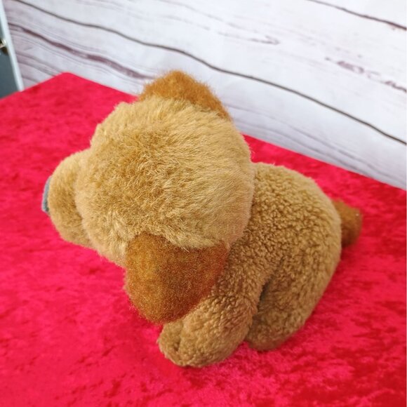 Vintage The Benefactory Plush Dog Toy Stuffed Animal Brown With Tongue & Ears - Picture 3 of 7